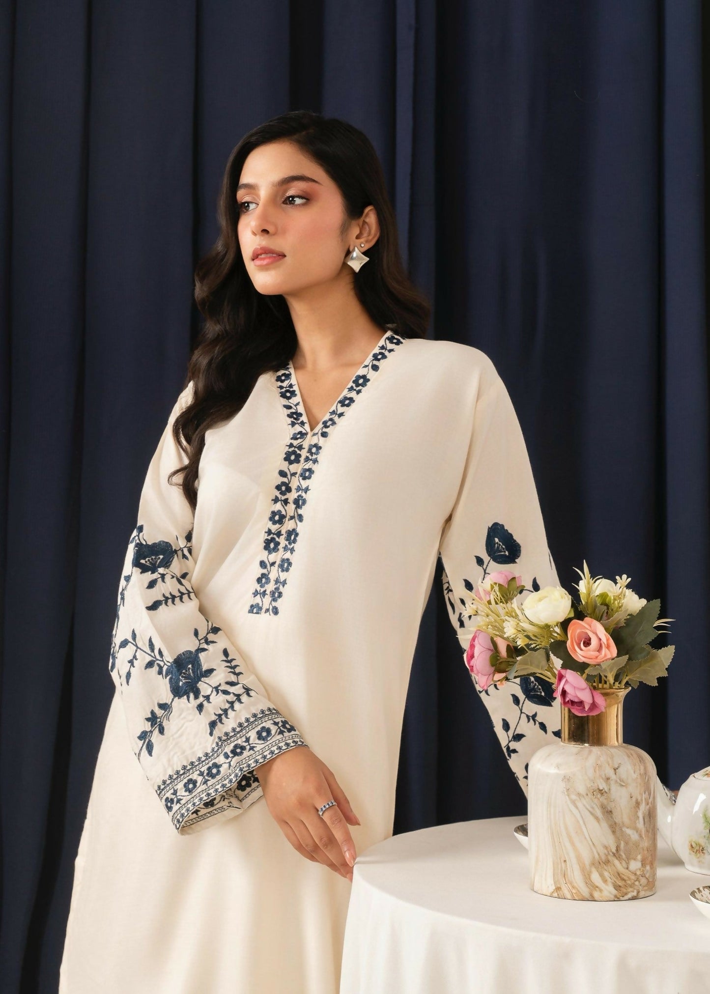 Stylish Collection Aaraish Linen Embroidered Stitched 2-Piece Suit-Imperial Attire