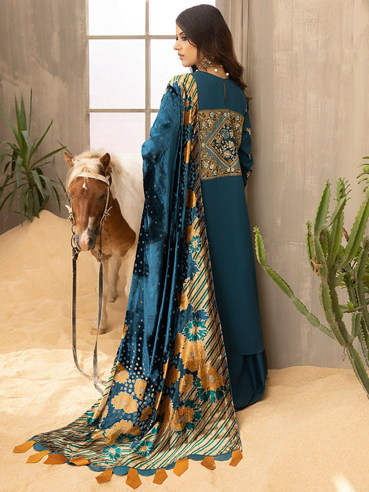 Binilyas Kotrai Embroidered Unstitched 3-Piece Suit-506-A