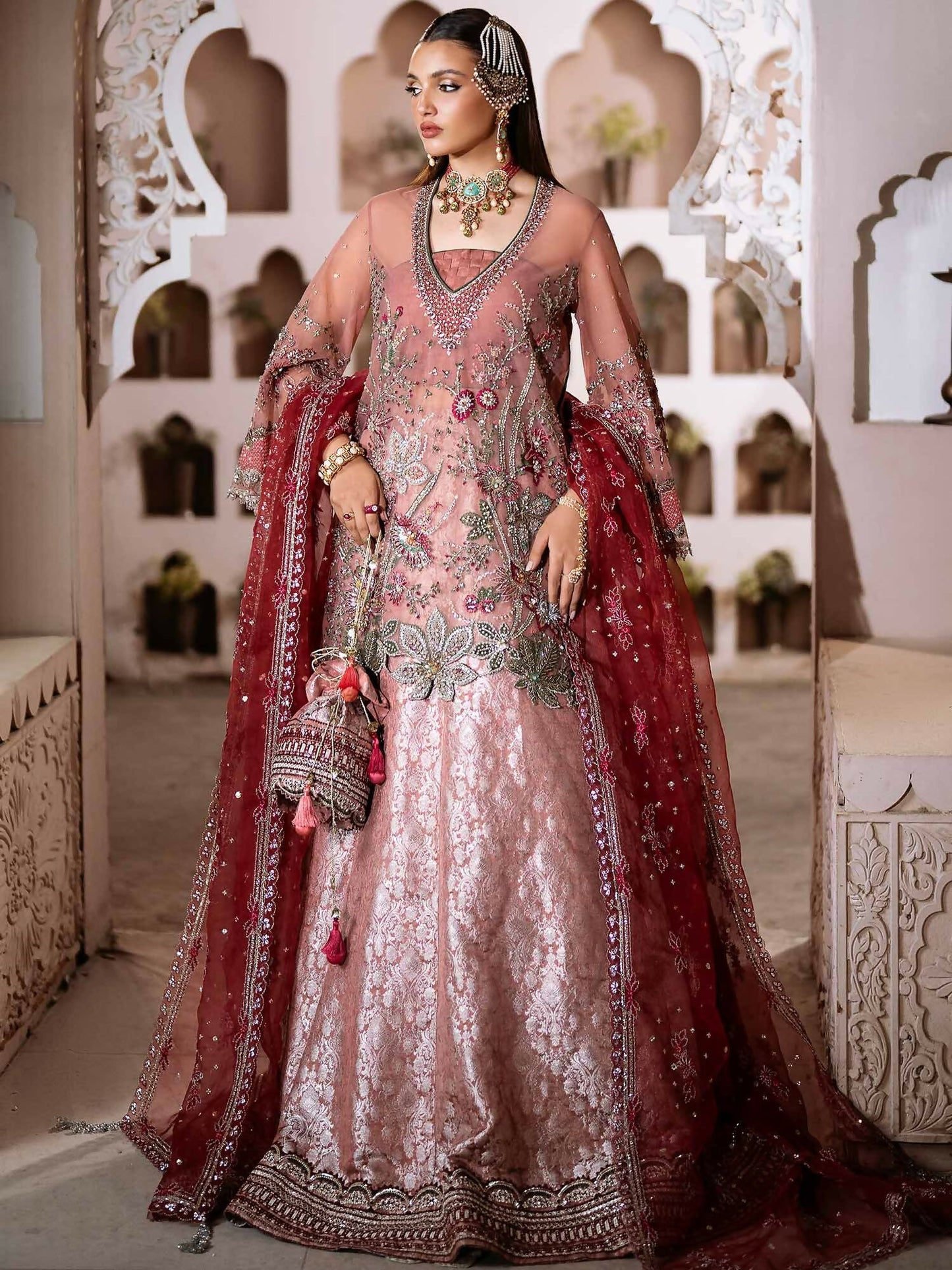 Shiza Hassan Shehnai Net Embellished Stitched 3-Piece Suit-Miral