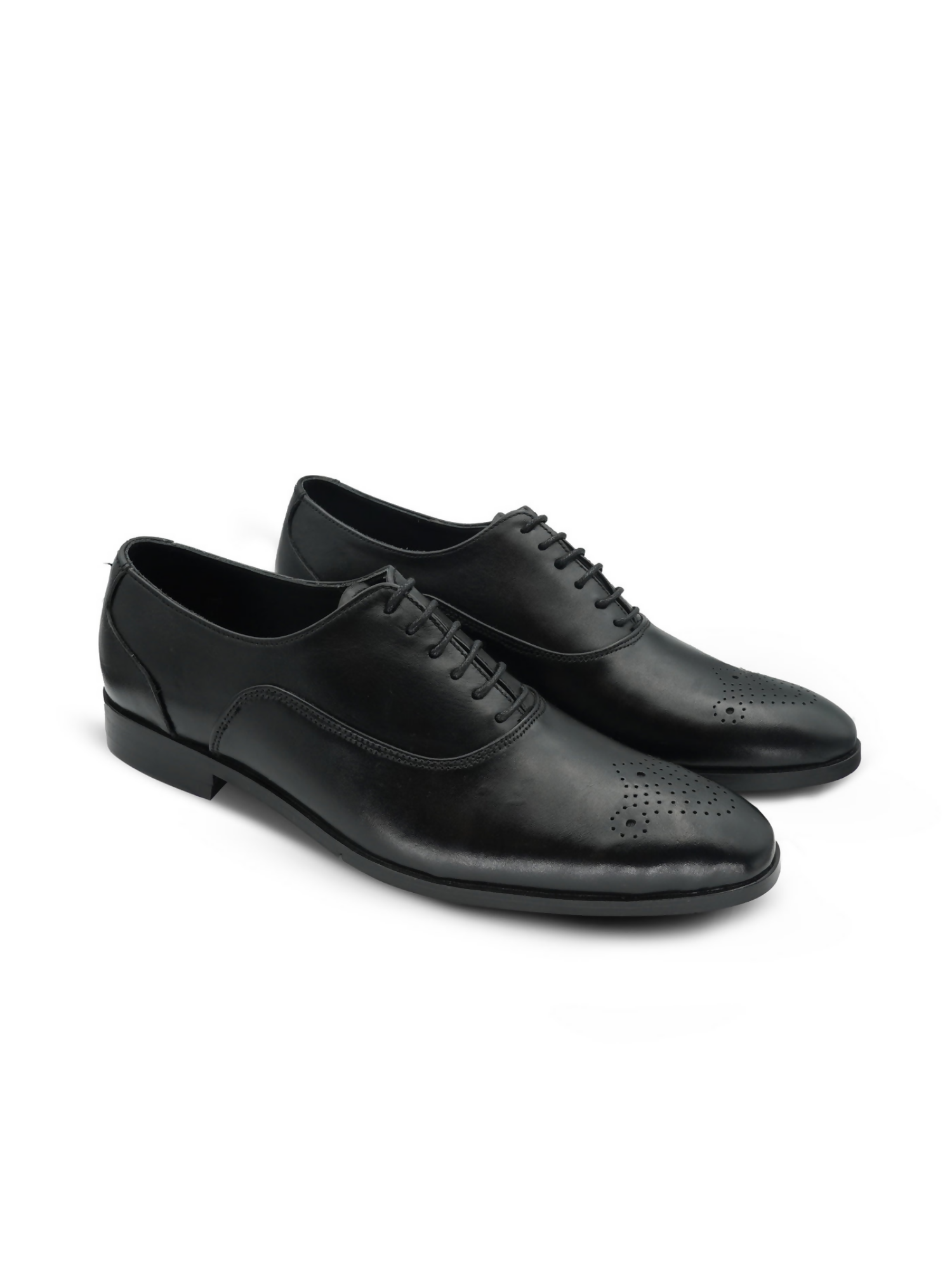 Black formal cow leather shoes with a polished finish and durable sole, ideal for professional and formal wear.