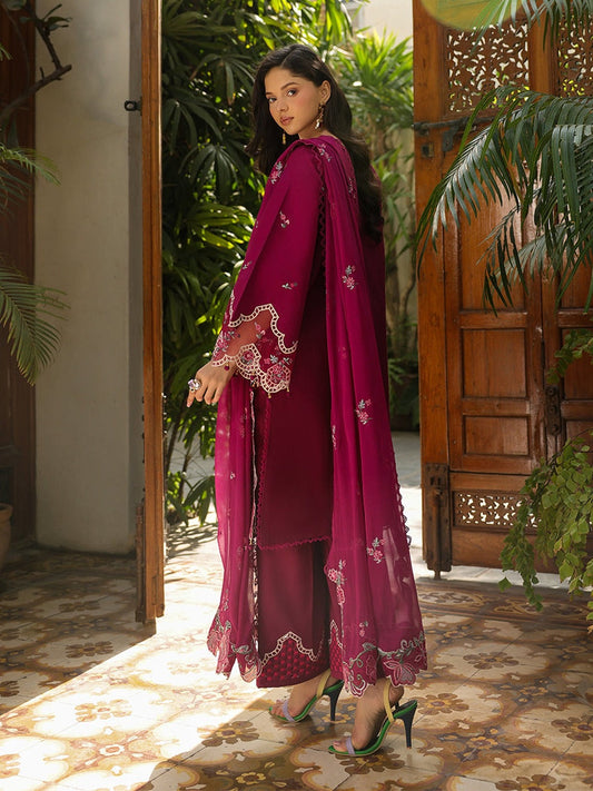 Mulberry-Mahnur Shanaya Lawn Vol-2 Embroidered Stitched 3-Piece Suit-SH-02