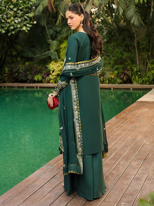 Green-Mahnur Shanaya Lawn Vol 2 Embroidered Stitched 3-Piece Suit-SH-13