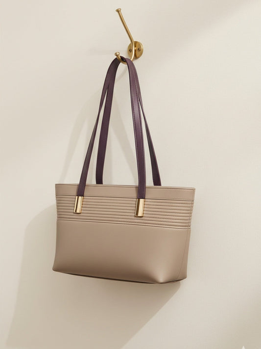 Beige-Zebaish Collection Shoulder Bag-ZB-090