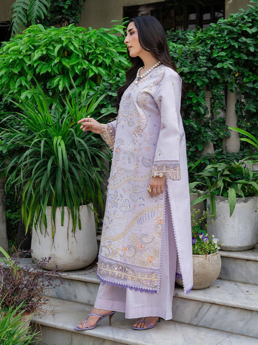 Lilac Mahnur Amaya Lawn'26 Embroidered Unstitched 3-Piece Suit-MU-14
