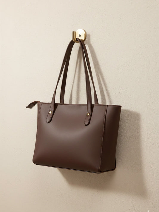 Brown-Zebaish Collection Tote Bag-ZB-085