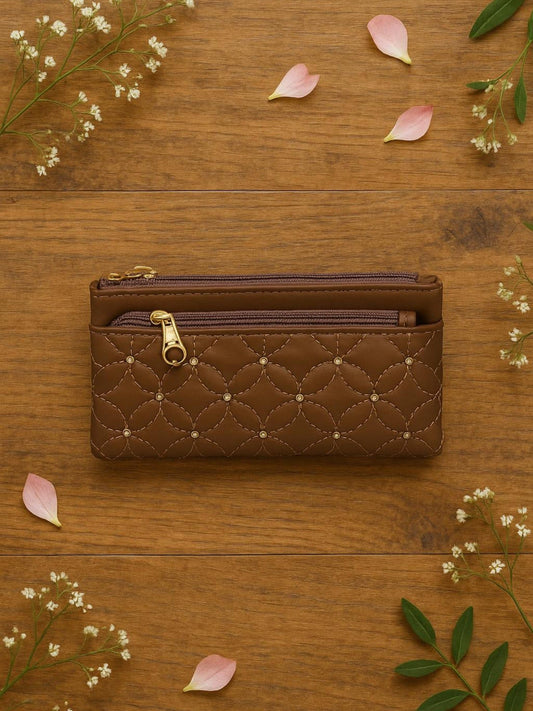 Brown-Zebaish Collection Wallets-ZB-069