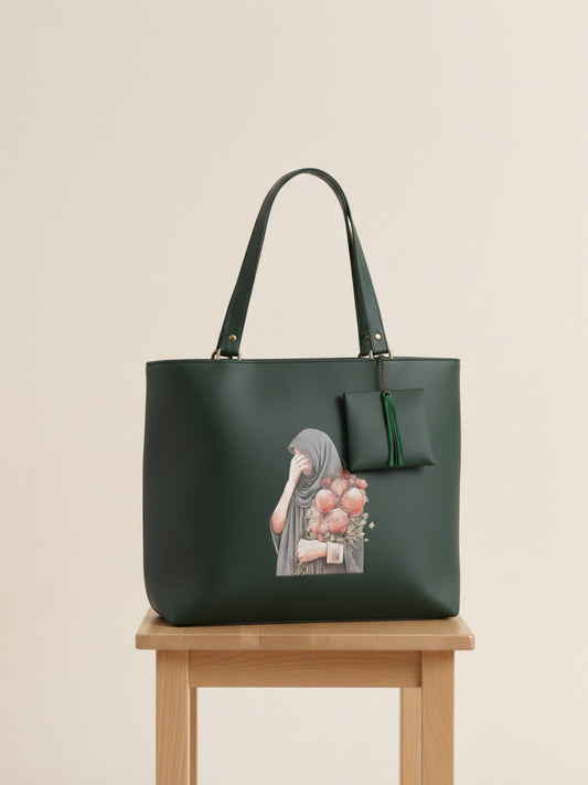Green-Zebaish Collection Tote Bag-ZB-048