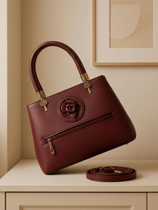 Maroon-Zebaish Collection Hand Bag-ZB-041