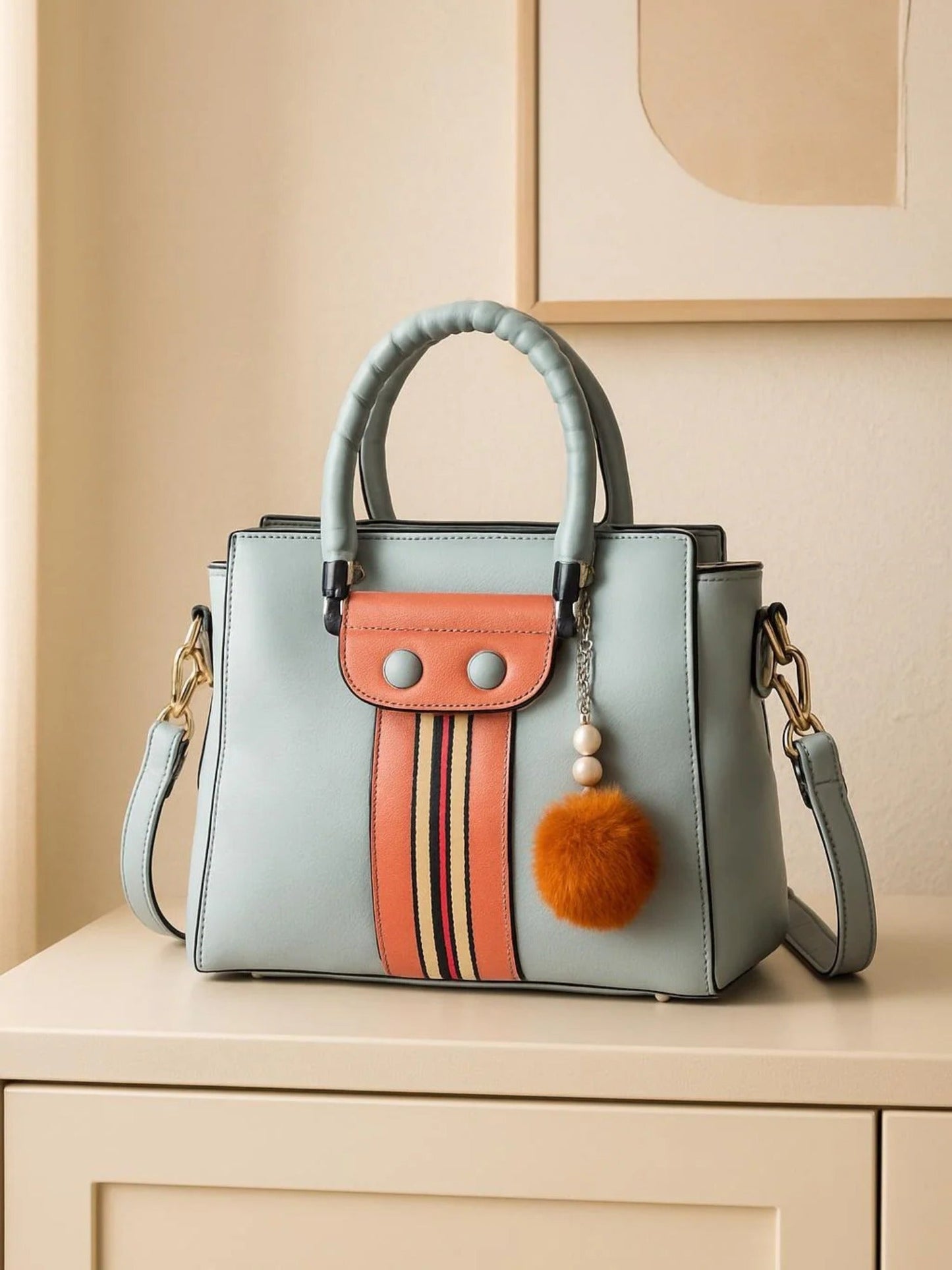 Blue Zebaish Collection Hand Bag-ZB-023