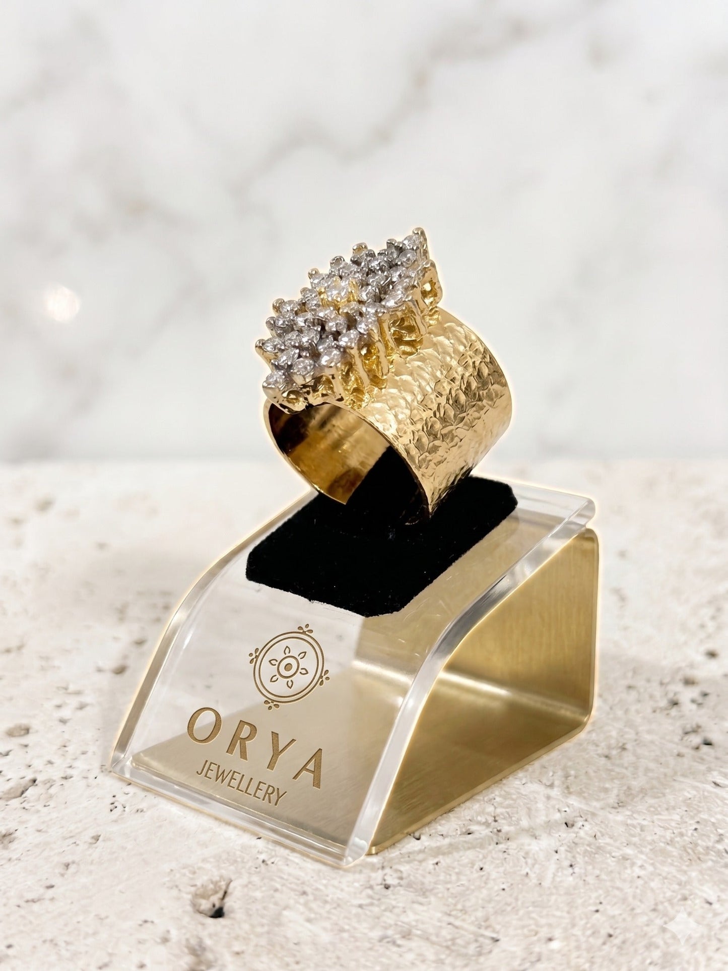 Silver and Gold-Orya Jewellery Ring-R0032