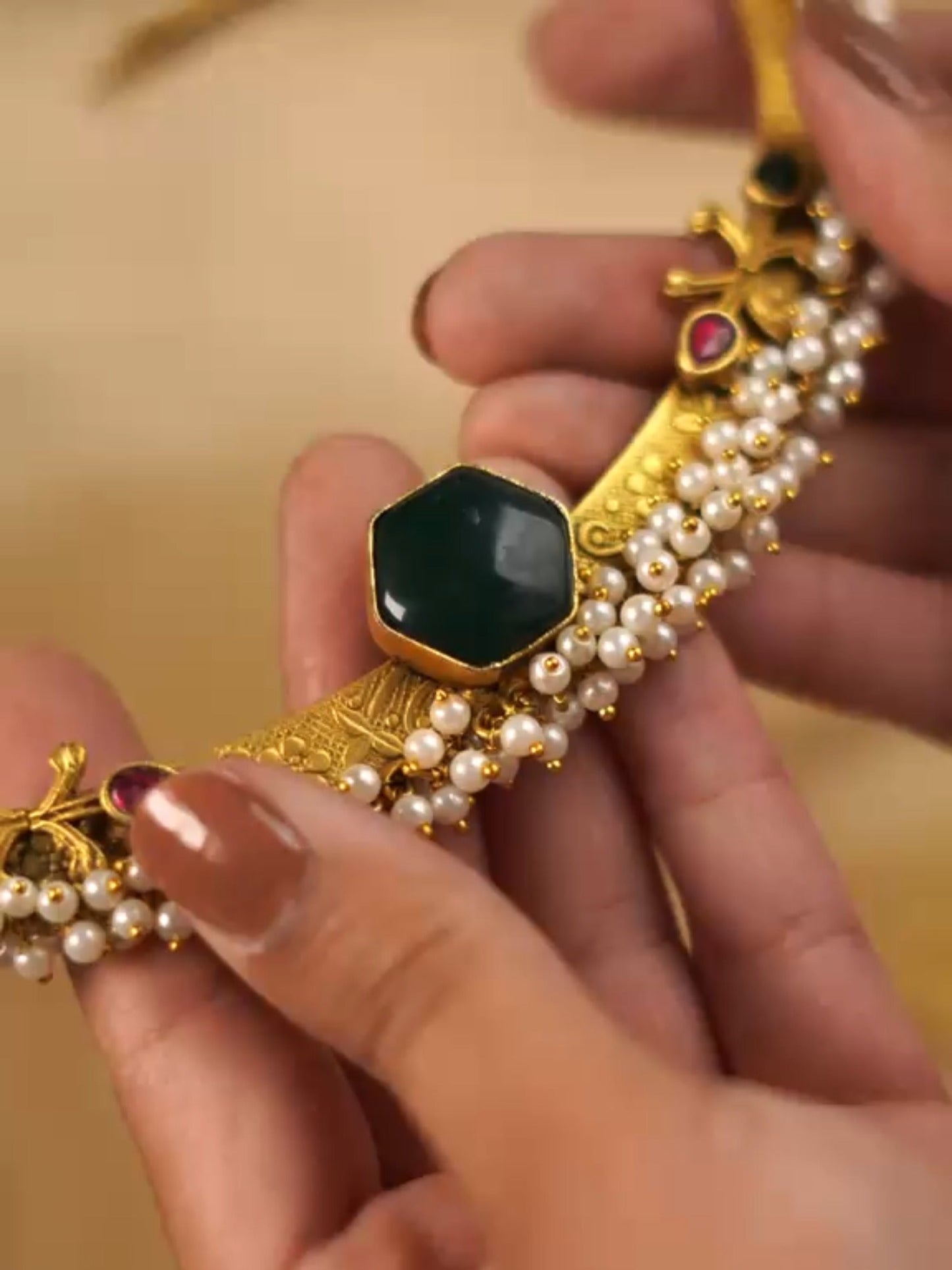 Gold Orya Jewellery Indian Jewellery Set