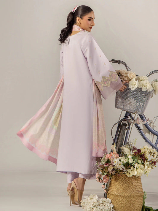 Lilac Sara Jahan Breeze Lawn'26 Embroidered Stitched 3-Piece Suit-SJ-1089
