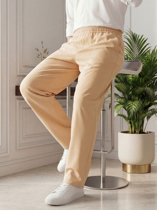 Salaar Clothing Baggy Fit Micro Stretch Trouser-Off White