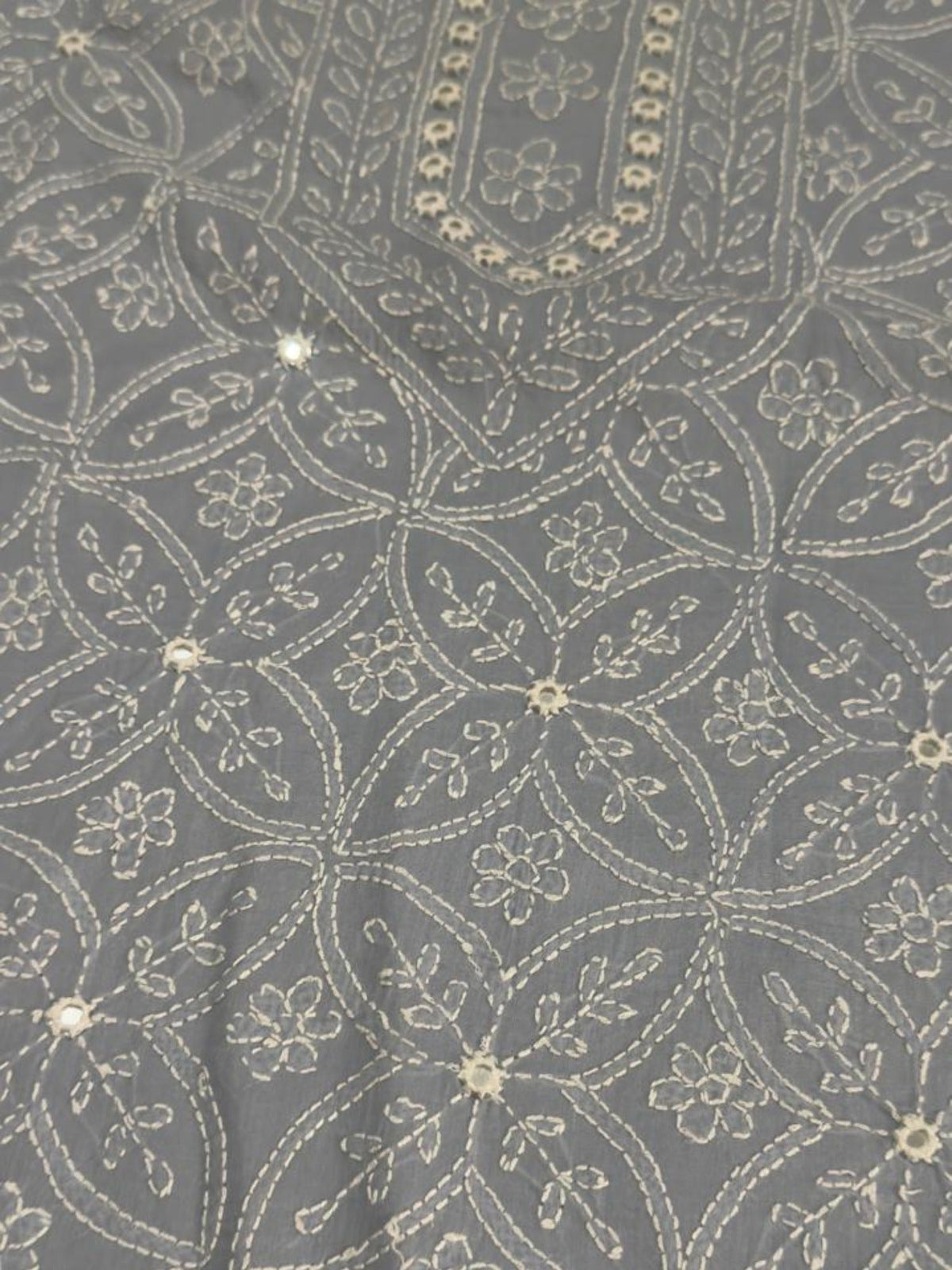 Grey-Fehm Lawn Embroidered Unstitched Shirt
