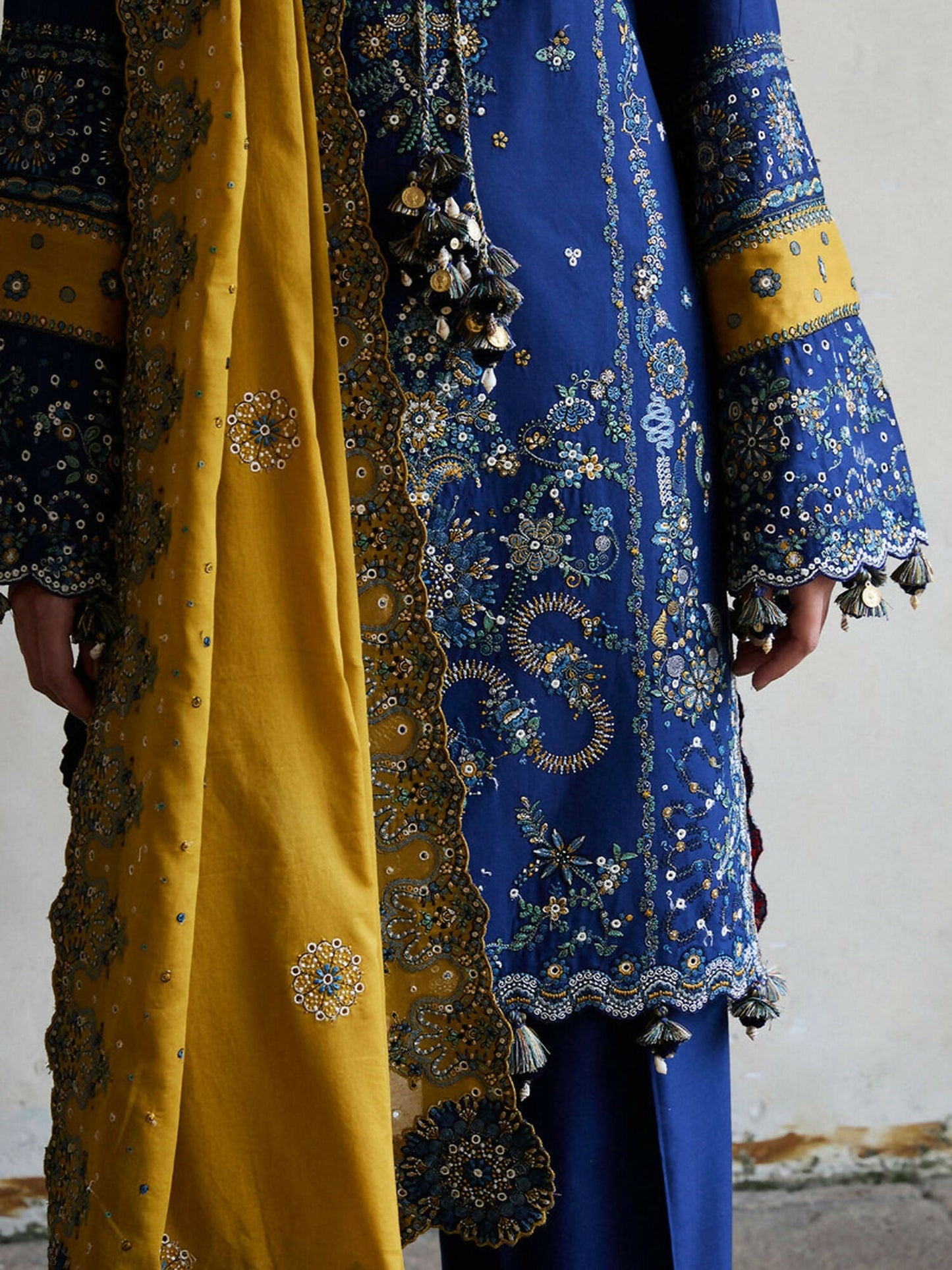 Hussain Rehar Lawn'25 Embroidered Unstitched 3-Piece Suit-Riviera