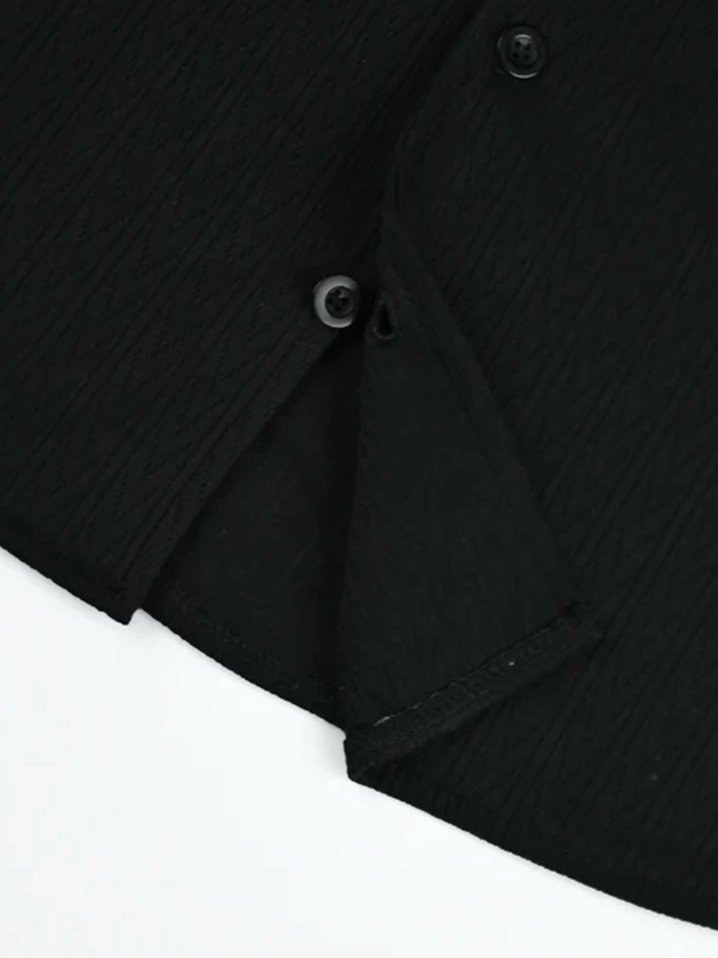 Jupiter Plain Knitwear Lapel Collar Button Shirt-15153