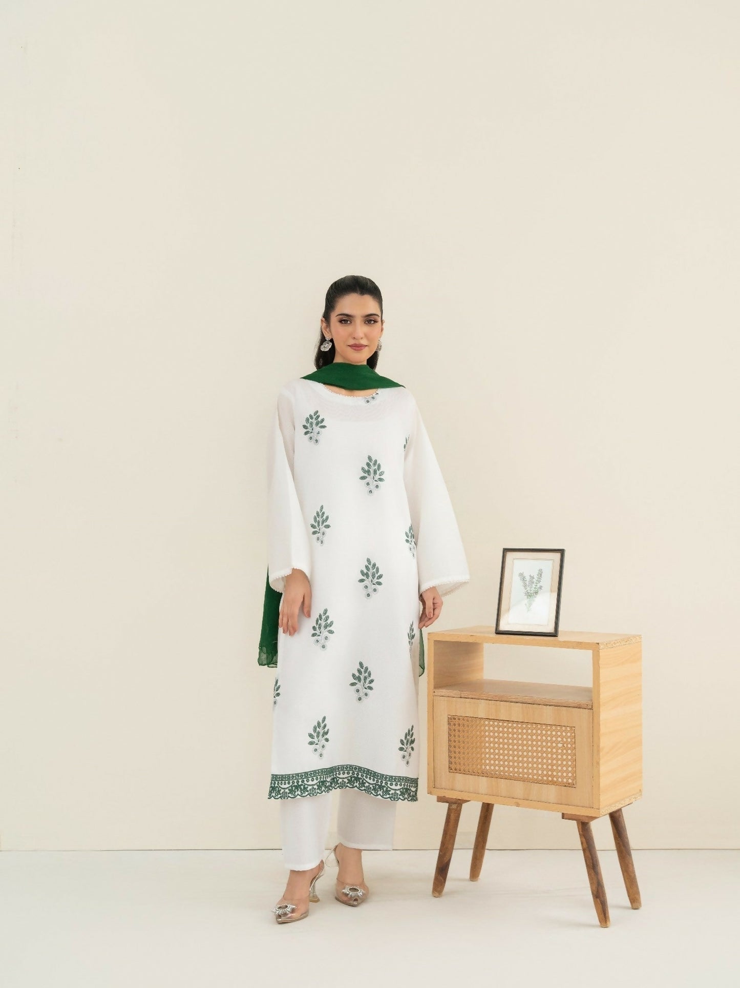Stylish Collection Saya Pret Cotton Embroidered 3-Piece Suit-National