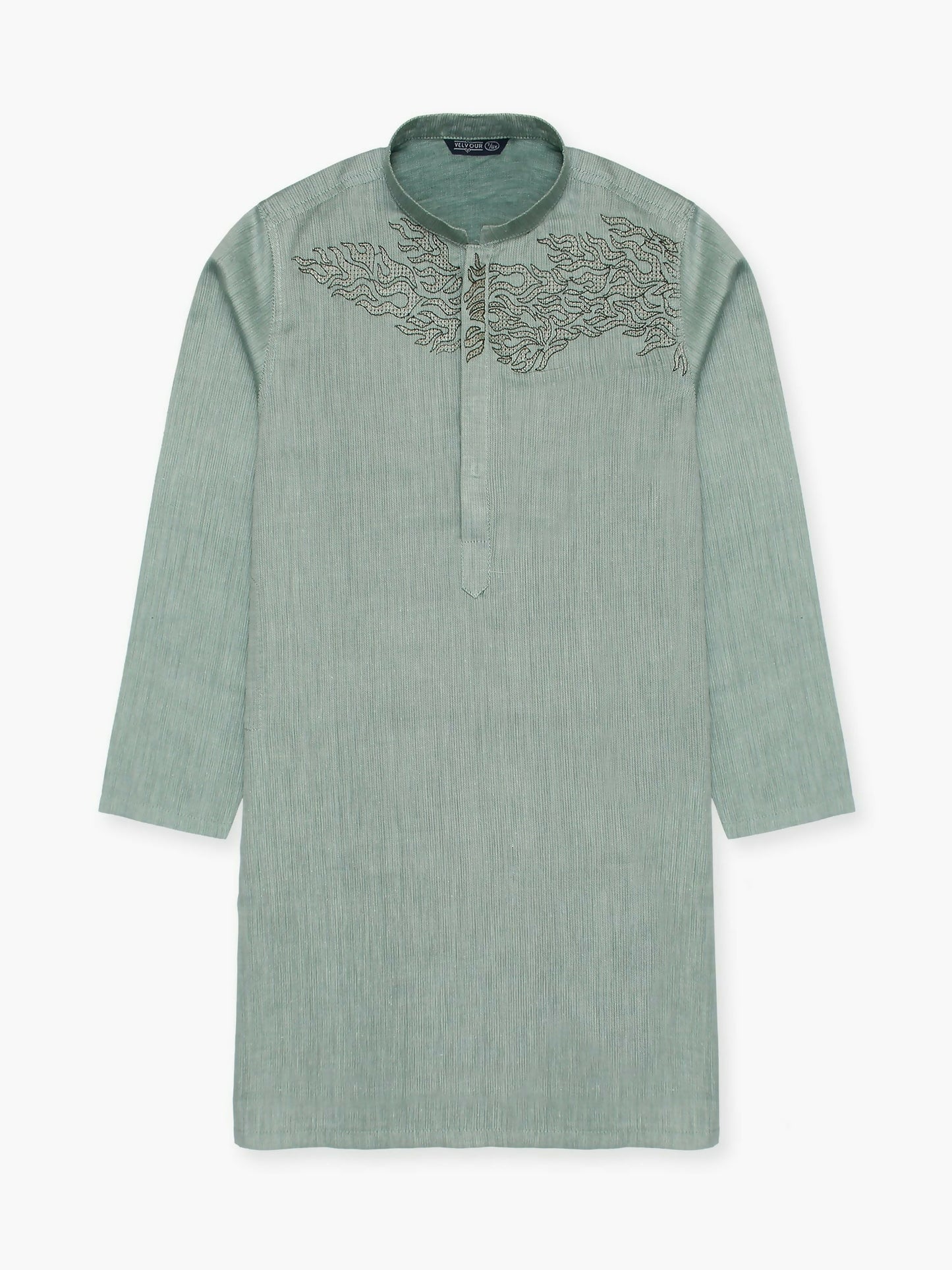 Velvour Boys Cotton Embroidered Stitched Kurta-VB202-B