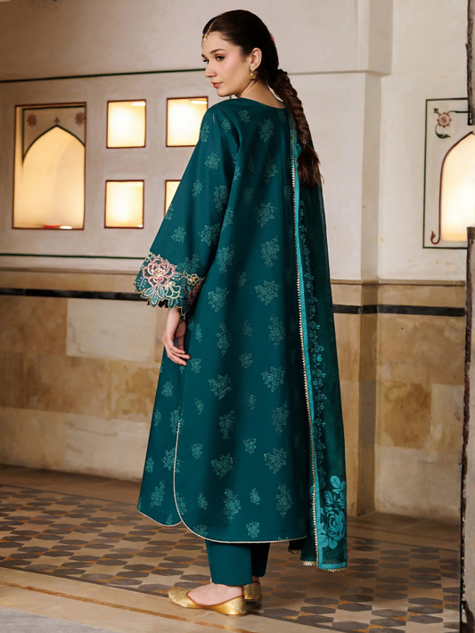 Green Panache Apparel Noor Mahal Cotton Printed Stitched Suit-Aabroo