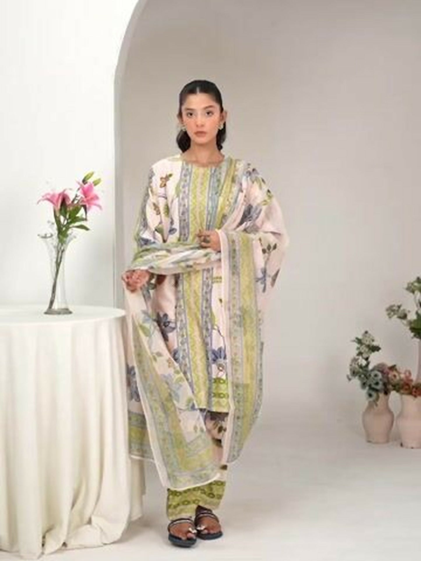 Stylish Collection Serene Summer Poly Lawn Printed Stitched 3-Piece Suit-Rukhsar.