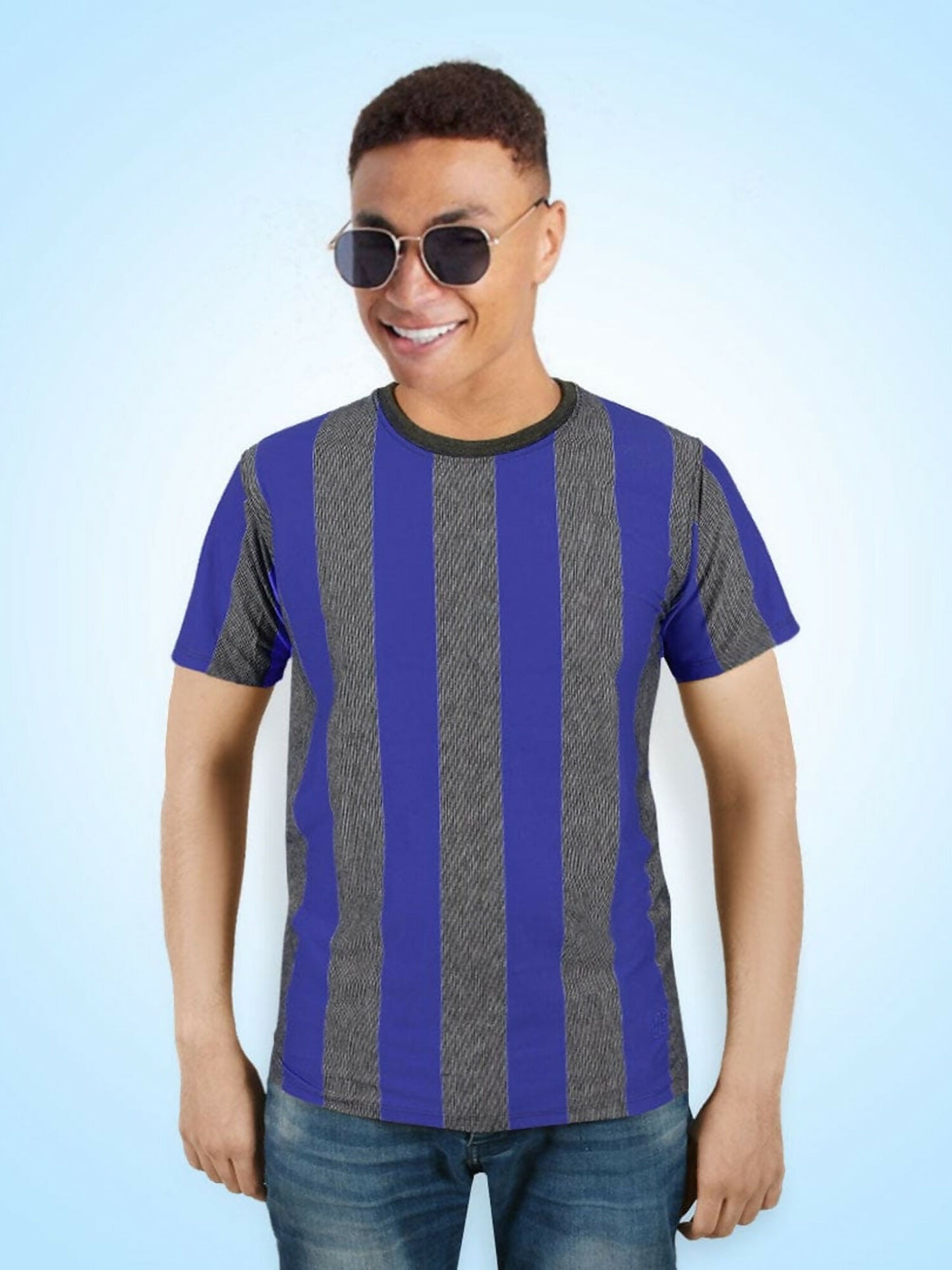 Funky’s Dyed Yarn Designer Stripe Vogue Tee-10073
