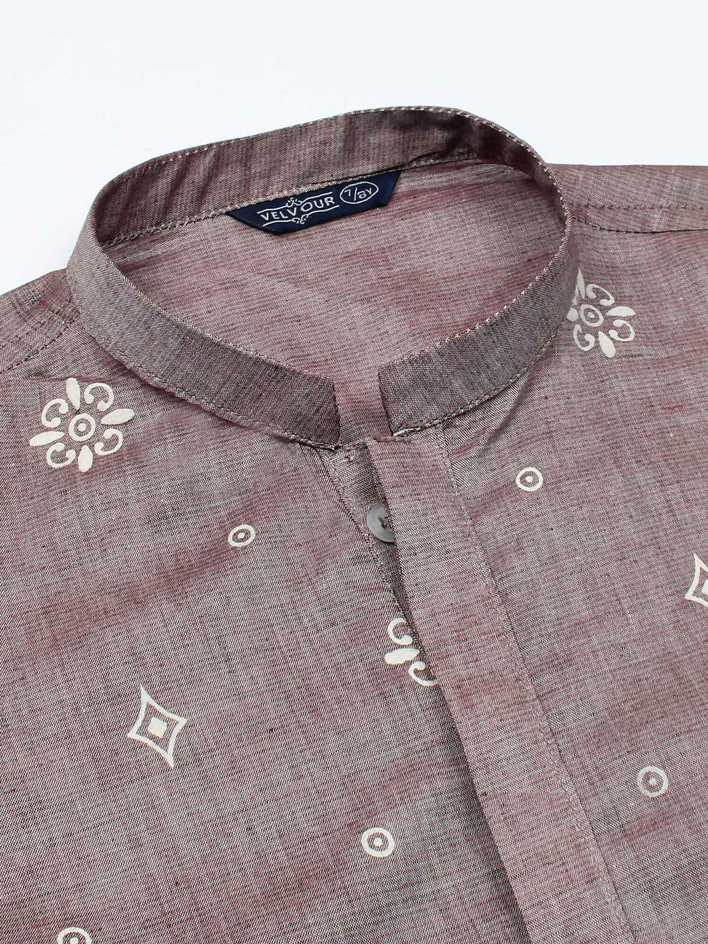 Velvour Boys Cotton Printed Stitched Kurta-VB203-A
