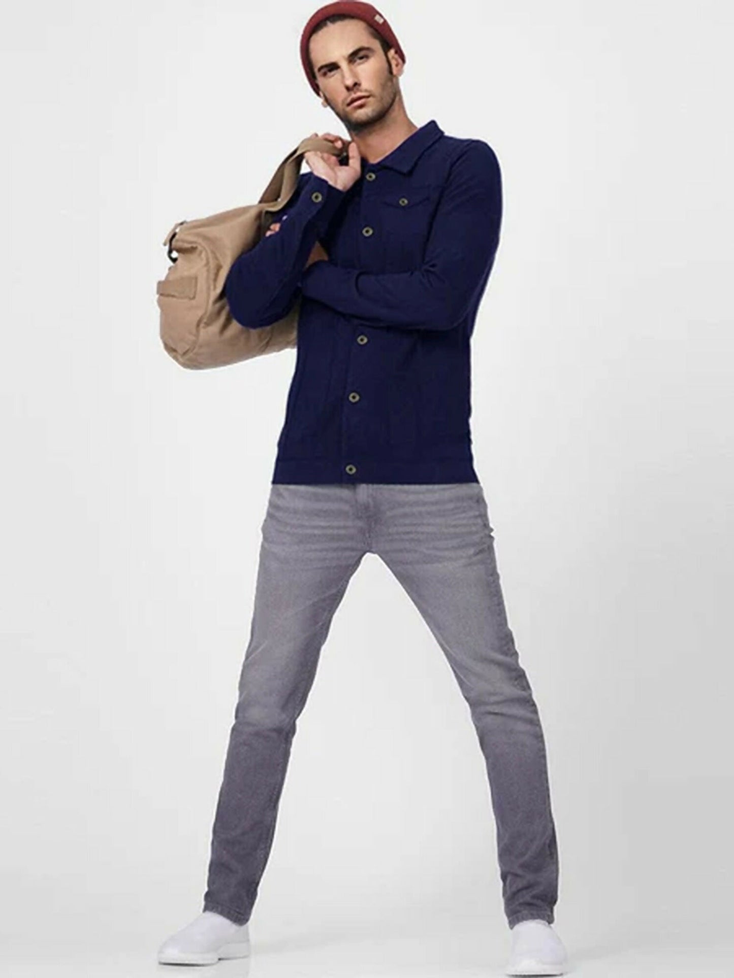 Jupiter Plain Denim Style Jacket-12205