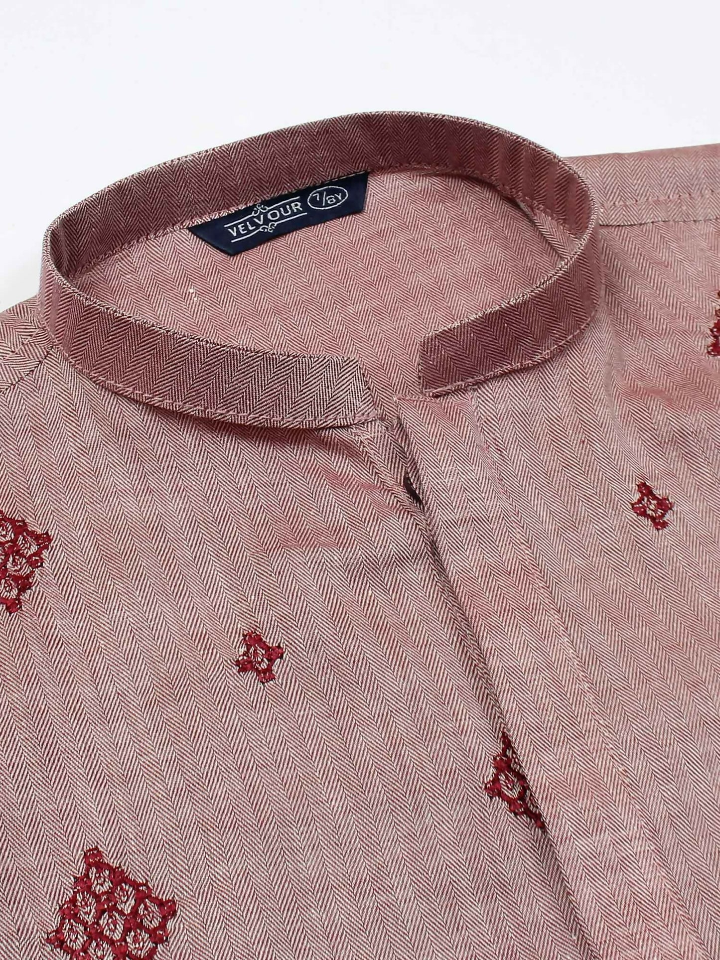 Velvour Boys Cotton Embroidered Stitched Kurta-VB196-L