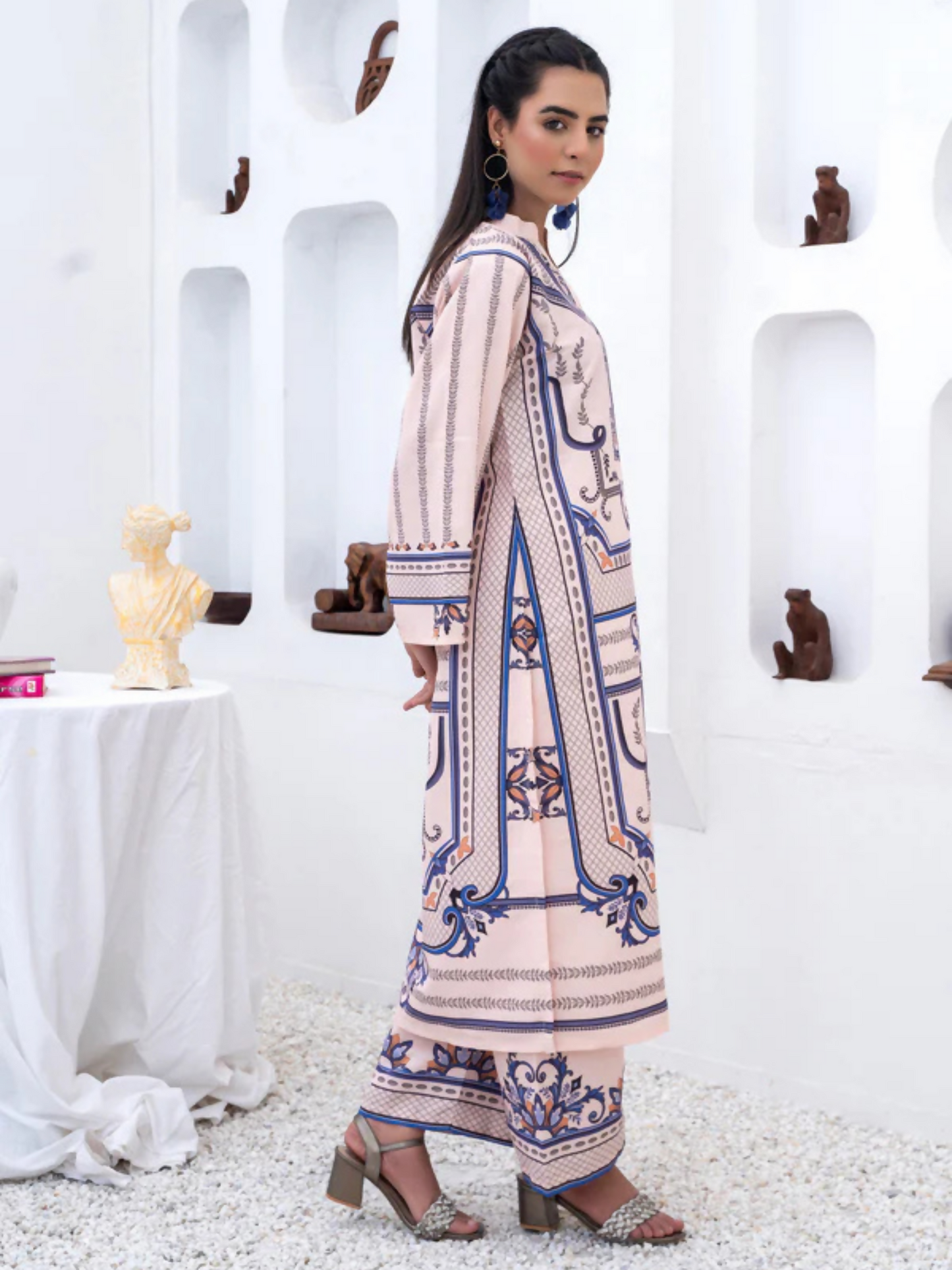 MH Cloth House Soft Khaddar Printed Stitched 2-Piece Suit-Zyra