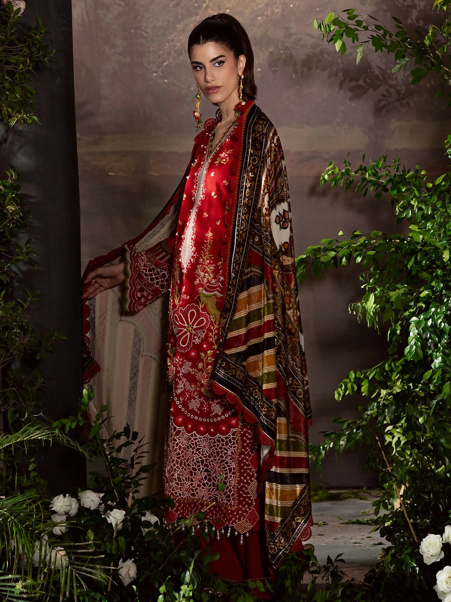 Mahnur Amelia Kotrai Embroidered Stitched 3-Piece Suit–CK-013