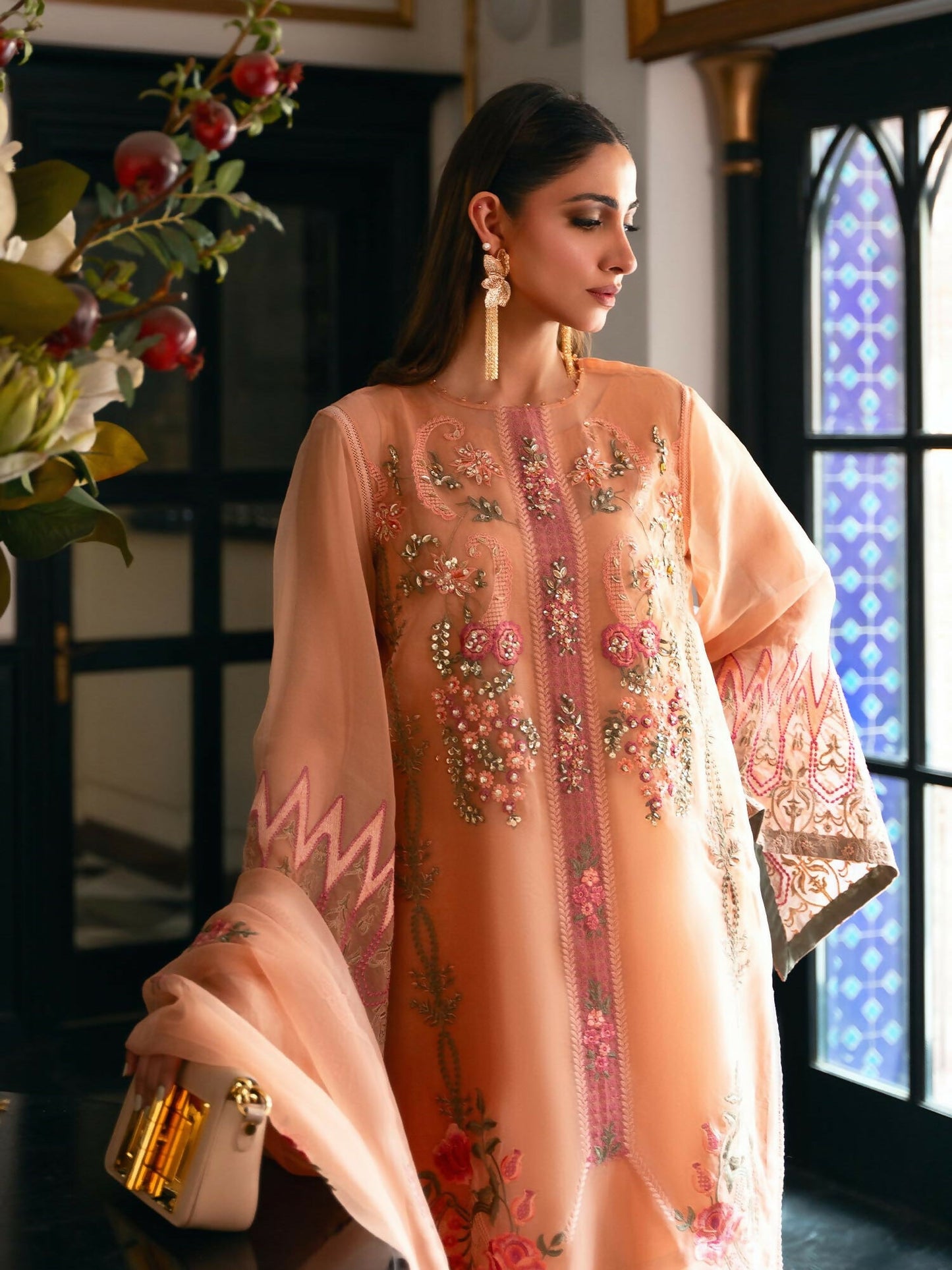 Shiza Hassan Aira Luxury Pret Organza Embroidered Stitched 4-Piece Suit-Arisa