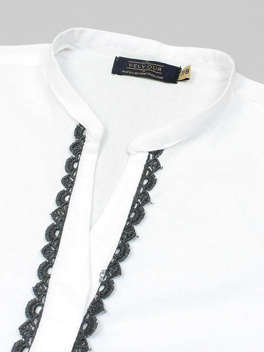 Velvour Girls Cotton Embroidered Stitched 2-Piece Suit-VG141-A