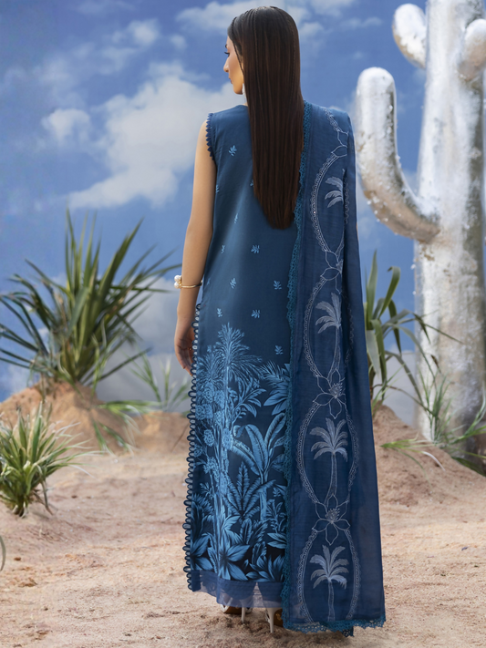 Parishay Ivy Bloom'26 Lawn Embroidered Unstitched 3-Piece Suit-IB-11