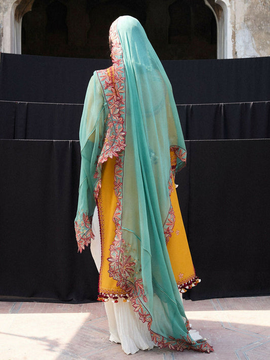 Hussain Rehar Nirmal SS'25 Lawn Embroidered Unstitched 3-Piece Suit-Masam
