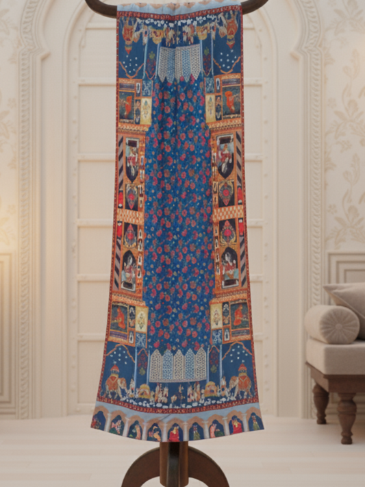 Scarves By Madiha Silk Printed Stole