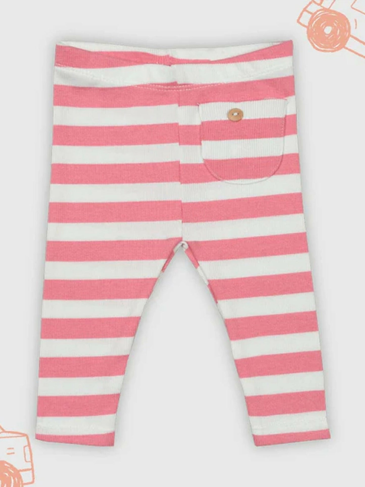 Funky's Horizontal Stripe Front Pocket Trouser-11357