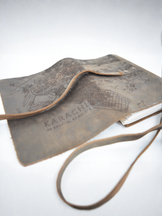 MappedPK Karachi Mapped Leather Journal