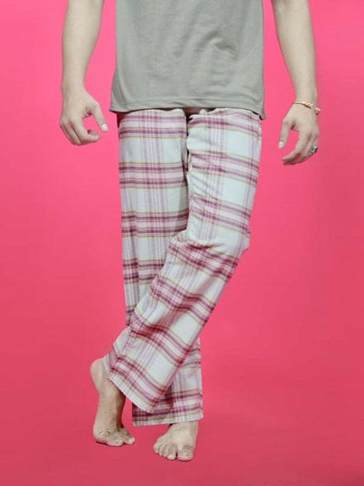 Funky's Printed Checked Loungewear Trouser-14625