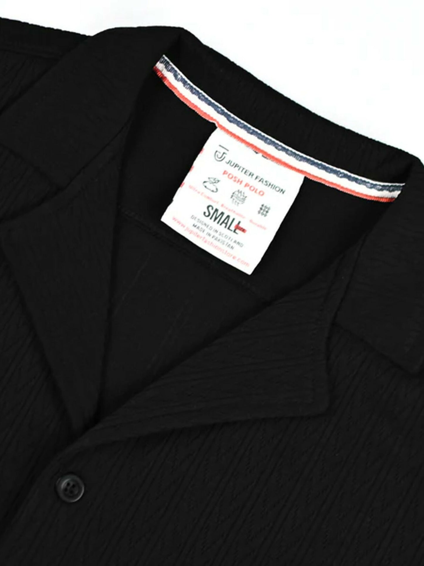Jupiter Plain Knitwear Lapel Collar Button Shirt-15153