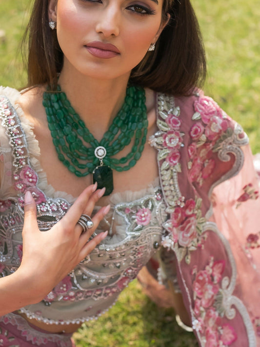 Shiza Hassan Lillian Wedding Formals Net Embellished Stitched 3-Piece Suit-Irina