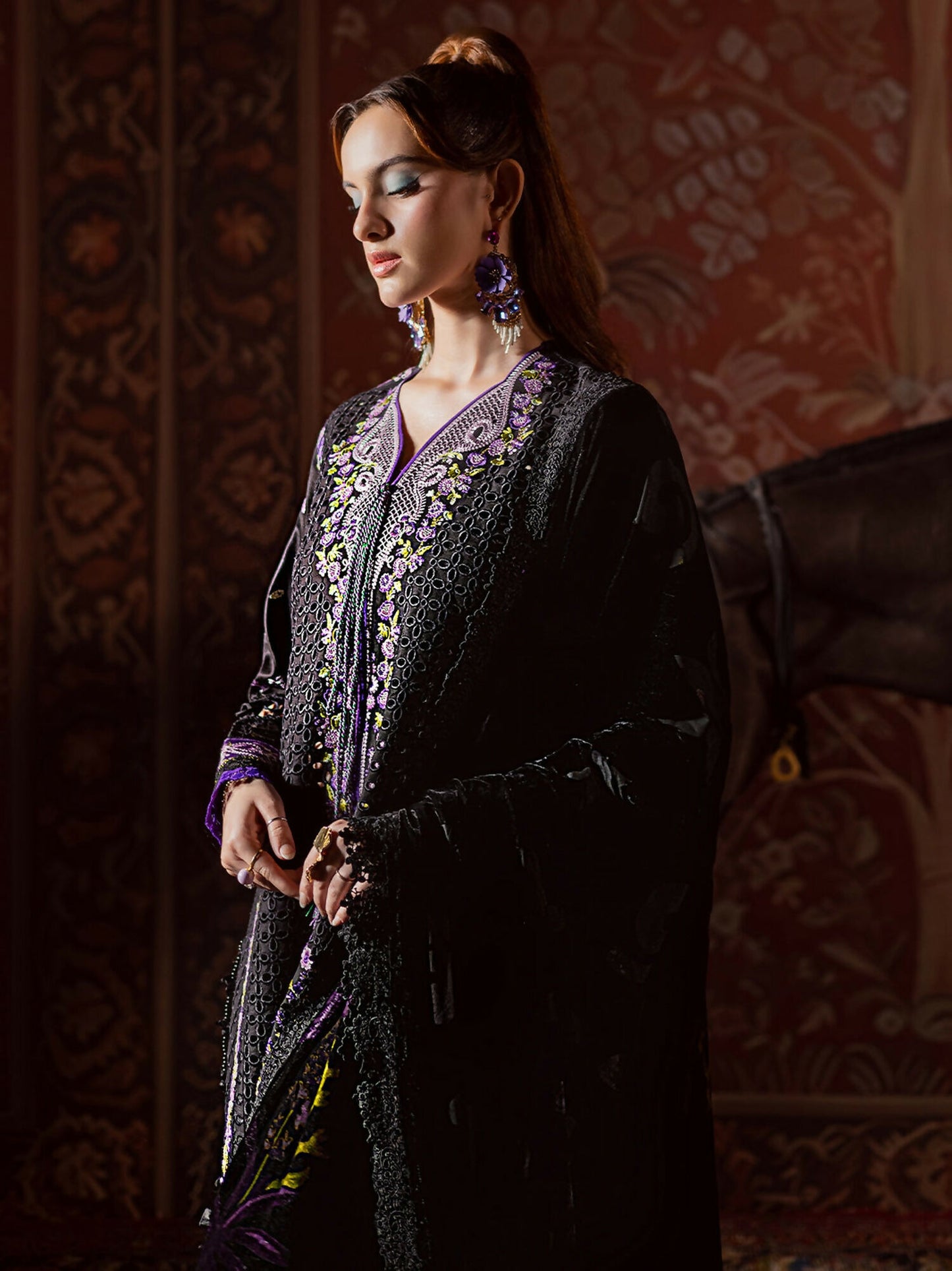 Mahnur Amelia Kotrai Embroidered Stitched 3-Piece Suit–CK-001
