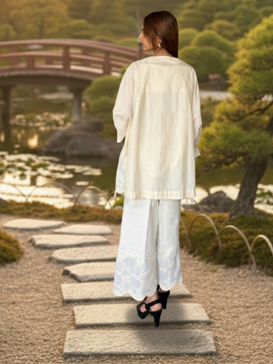 Zubia Motiwalla Chikan Embroidered Stitched 3-Piece Suit-ZM349