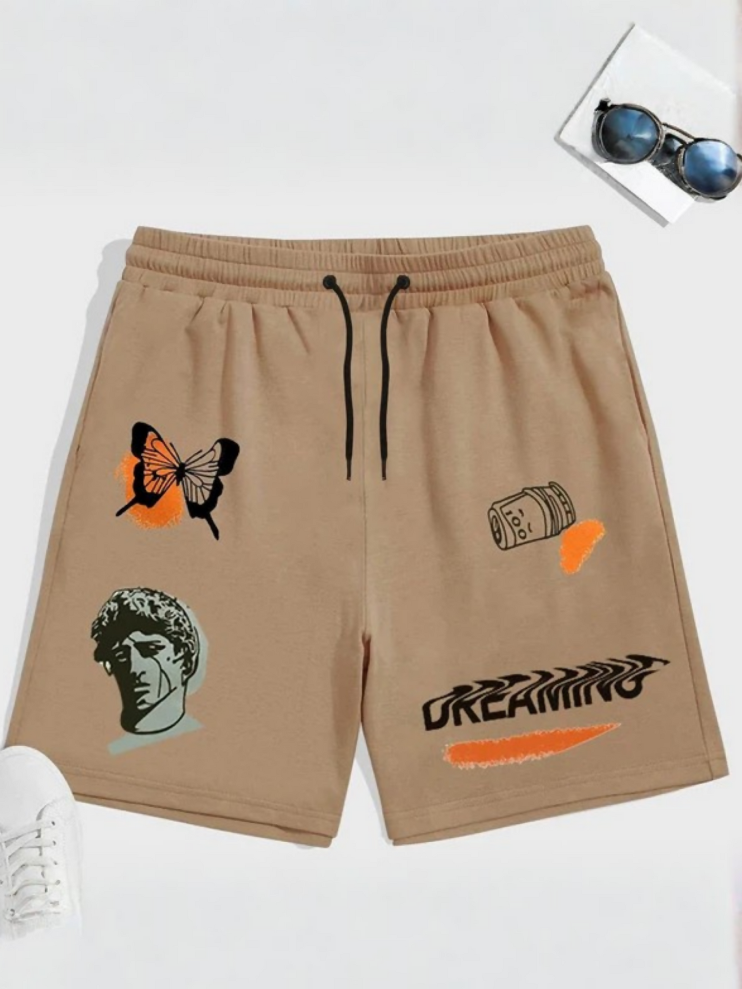 Jupiter Printed Figure Graphic Terry shorts-13341