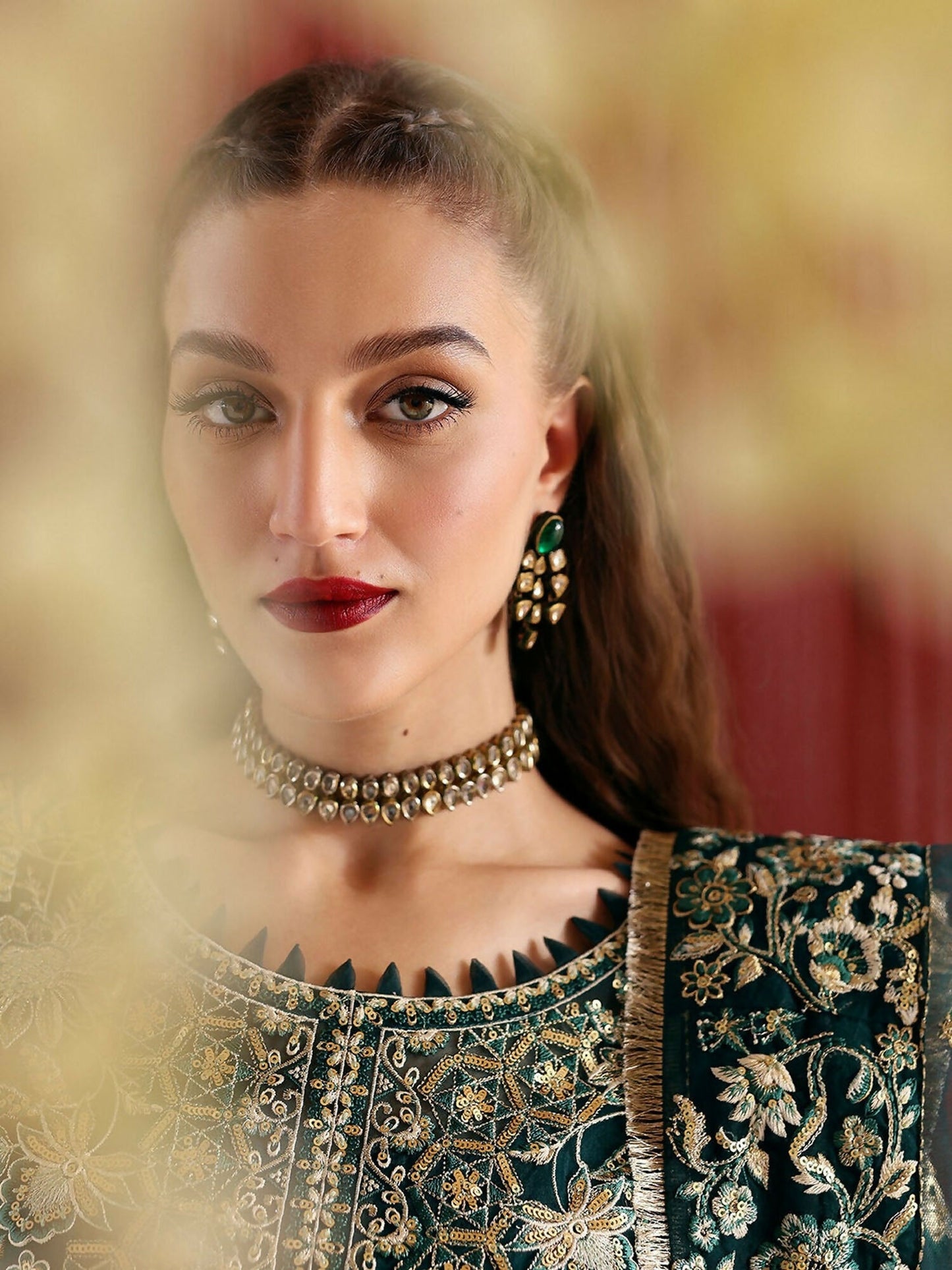 Parishay Jahanara Organza Embroidered Stitched 3-Piece Suit-JRA-08