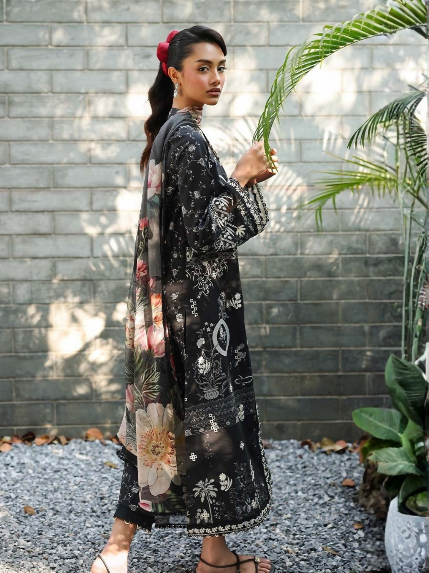 Qalamkar Qprints Lawn'26 Embroidered Unstitched 3-Piece Suit-AX-08-(B)-Eavan