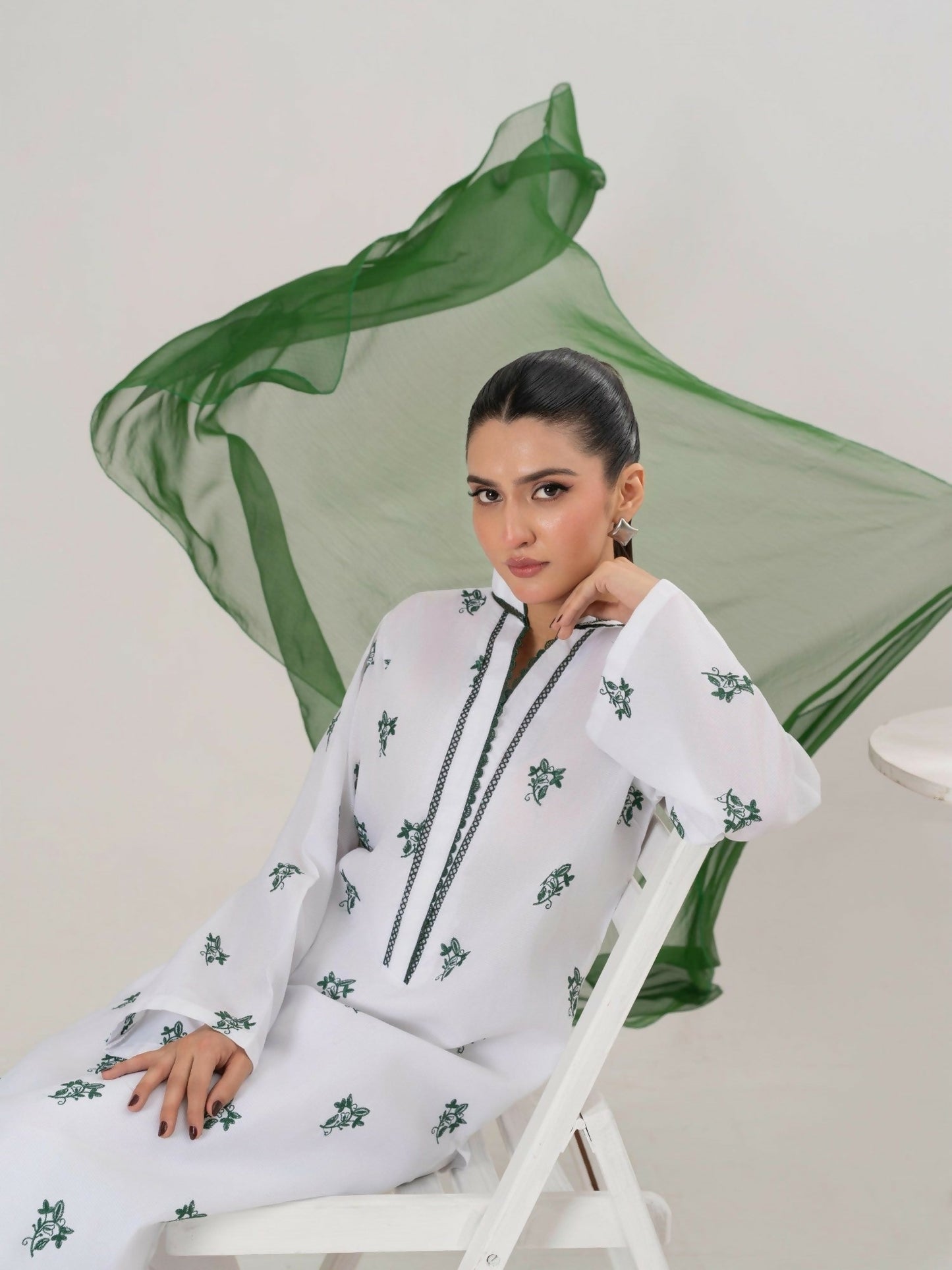 Stylish Collection Saya Pret Cotton Embroidered 3-Piece Suit-Azadi