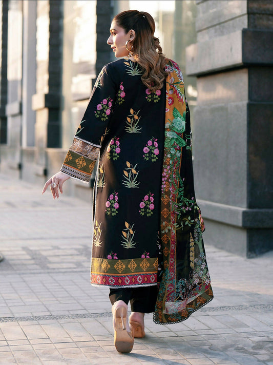 Mahnur Broadway Luxury Lawn'26 Embroidered Stitched 3-Piece Suit-BW-014