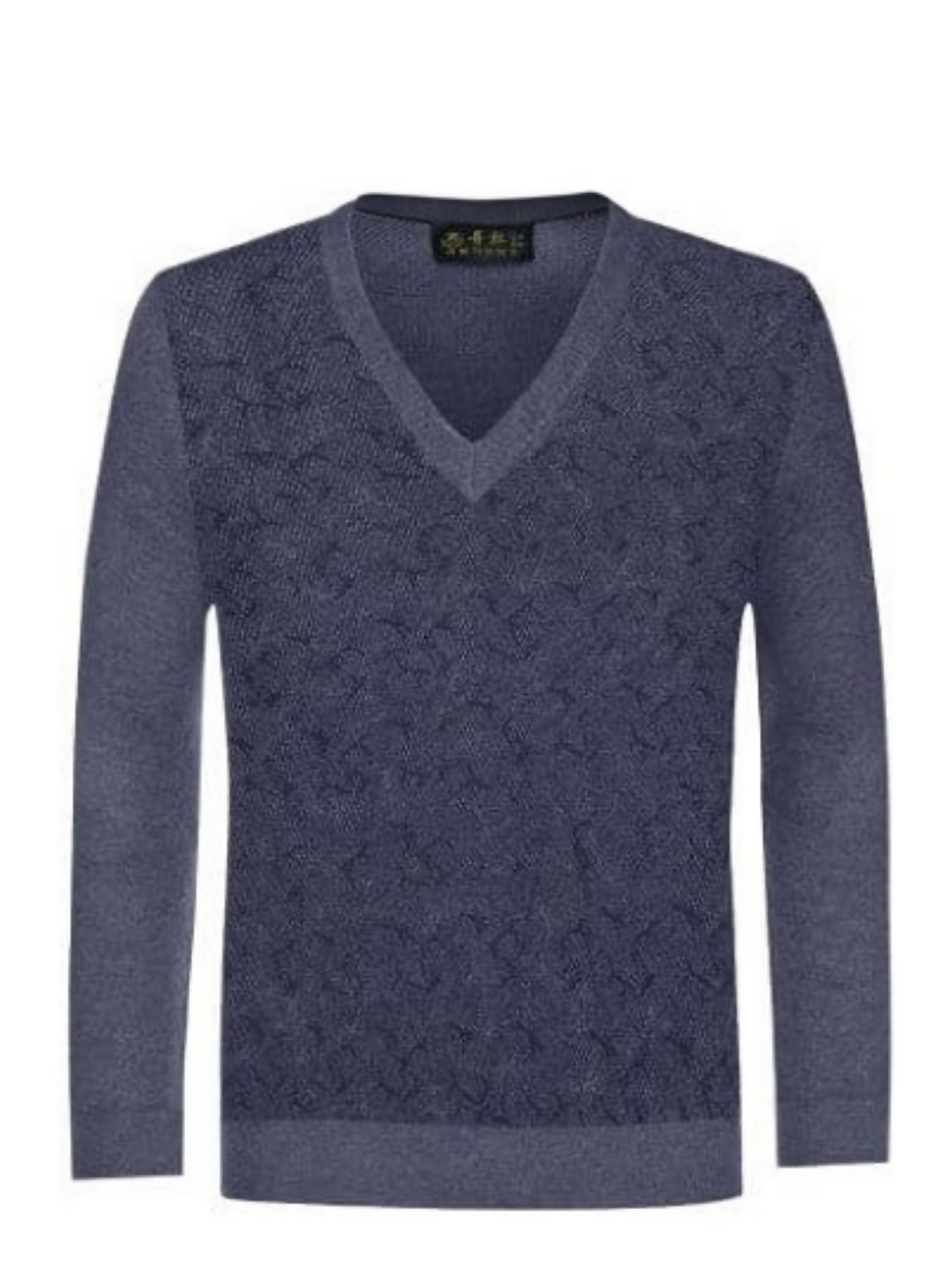 Men V Neck Synthetic Wool Sweaters-14151