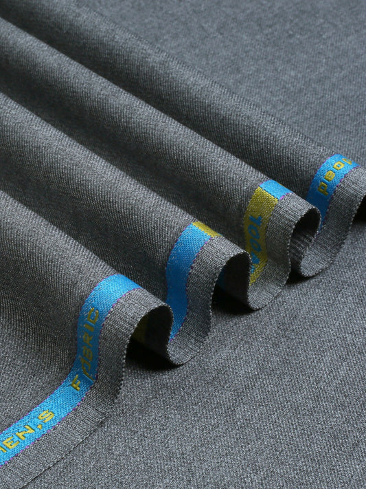 Fabrich Men Poly-Wool Blend Unstitched Shalwar Kameez-Gunmetal-GTS-EW-004