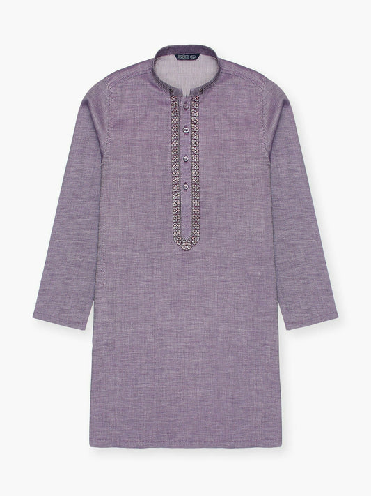 Velvour Boys Cotton Embroidered Stitched Kurta-VB200-A